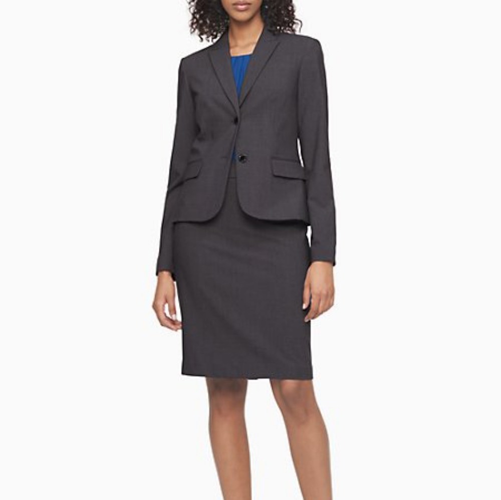 Calvin Klein charcoal gray suit jacket